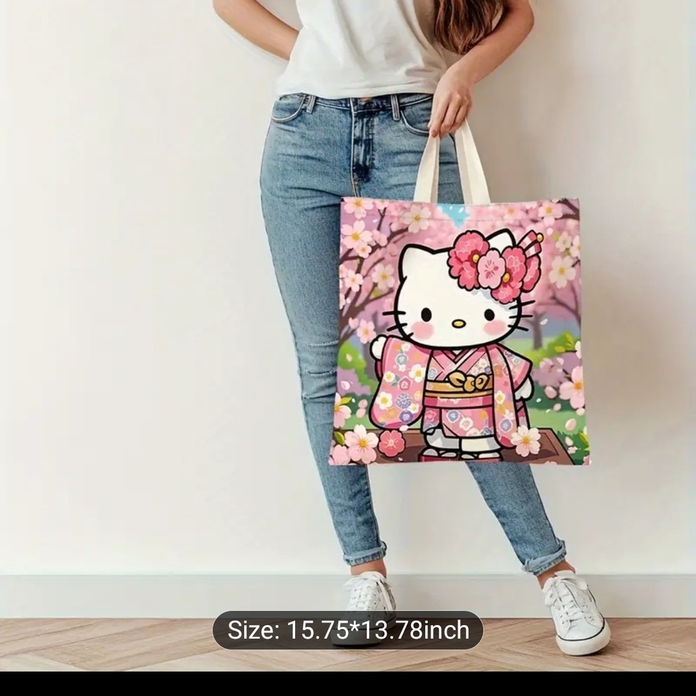 Hello Kitty Floral Kimono Tote Bag